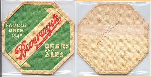 beer coaster from Beverwyck Breweries, Inc. (Beverwyck Brewing Co.) ( NY-BEV-21 )