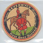 beer coaster from Beverwyck Breweries, Inc. (Beverwyck Brewing Co.) ( NY-BEV-22 )