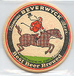 beer coaster from Beverwyck Breweries, Inc. (Beverwyck Brewing Co.) ( NY-BEV-23 )