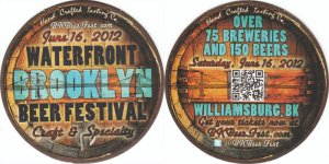 beer coaster from Brooklyn Brewery ( NY-BKLN-2012 )