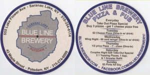 beer coaster from Blue Point Brewing Co. ( NY-BLNE-2A )