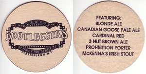 beer coaster from Boots Brewing Company ( NY-BOOT-1 )