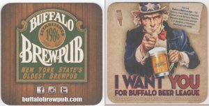 beer coaster from Buffalo Co-Operative Brewing Co. ( NY-BPUB-5 )