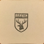 beer coaster from Brazen Brewing ( NY-BRAV-2 )