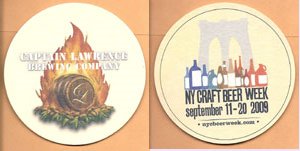 beer coaster from Carnegie Hill Brewing Co. ( NY-CAPT-2 )