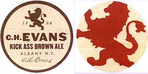 beer coaster from Canandaigua Brewery Inc. ( NY-CHEV-5A )