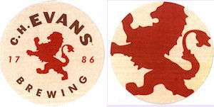 beer coaster from Canandaigua Brewery Inc. ( NY-CHEV-5B )