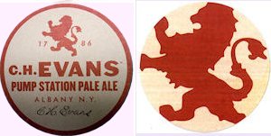 beer coaster from Canandaigua Brewery Inc. ( NY-CHEV-5D )