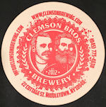 beer coaster from Climbing Bines Hop Farm and Brewery ( NY-CLEM-1 )