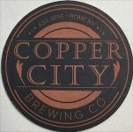 beer coaster from Copper Leaf Brewing ( NY-COPC-1 )