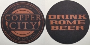 beer coaster from Copper Leaf Brewing ( NY-COPC-2 )