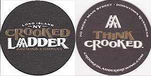 beer coaster from Crossroads Brewing Co. ( NY-CROK-1 )