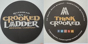 beer coaster from Crossroads Brewing Co. ( NY-CROK-3 )