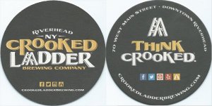 beer coaster from Crossroads Brewing Co. ( NY-CROK-9 )