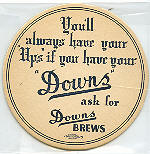 beer coaster from Drowned Lands Brewery ( NY-DOW-1 )