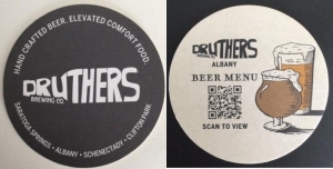 beer coaster from Drytown Brewery ( NY-DRUT-6 )