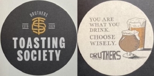 beer coaster from Drytown Brewery ( NY-DRUT-9 )