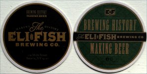 beer coaster from Ellicottville Brewing Co.  ( NY-ELIF-1 )