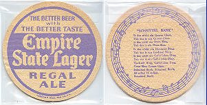 beer coaster from Endless Life Brewing ( NY-EMP-1 )