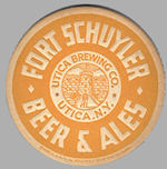 beer coaster from Utica Club ( NY-FORT-1B )