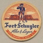 beer coaster from Utica Club ( NY-FORT-3A )