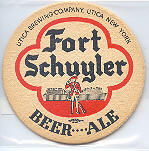 beer coaster from Utica Club ( NY-FORT-4 )