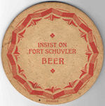 beer coaster from Utica Club ( NY-FORT-7 )