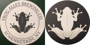 beer coaster from From the Ground Brewery ( NY-FROG-1 )