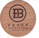 beer coaster from Full Boar Craft Brewery ( NY-FROT-1 )