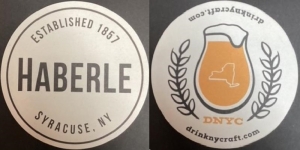 beer coaster from Haberle Congress Brewing Co., Inc. ( NY-HABE-1 )