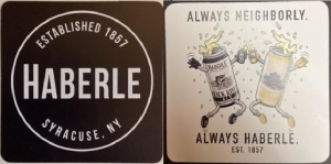 beer coaster from Haberle Congress Brewing Co., Inc. ( NY-HABE-2 )