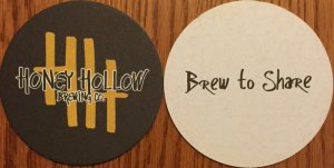 beer coaster from Hop Barn Brewing ( NY-HONE-1 )