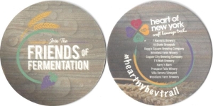 beer coaster from Heartland Brewery ( NY-HONY-3 )