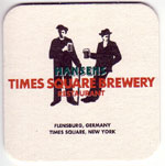 beer coaster from Harlem Blue Premium Beer ( NY-HTSQ-1 )