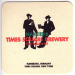 beer coaster from Harlem Blue Premium Beer ( NY-HTSQ-2 )