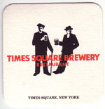 beer coaster from Harlem Blue Premium Beer ( NY-HTSQ-3 )