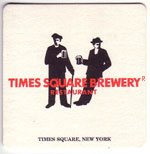 beer coaster from Harlem Blue Premium Beer ( NY-HTSQ-4B )