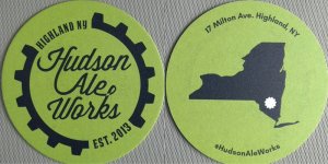 beer coaster from Hudson Brewing Co ( NY-HUDS-1 )