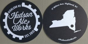 beer coaster from Hudson Brewing Co ( NY-HUDS-2 )