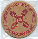 beer coaster from Hyde Park Brewing Co.  ( NY-HUPF-2 )