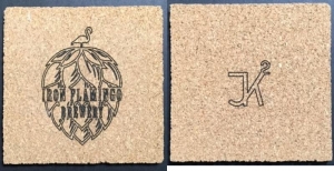 beer coaster from Iron Tug Brewing Co. ( NY-IFL-2 )