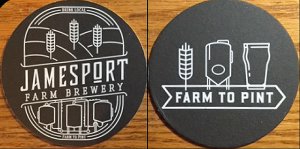 beer coaster from Jamestown Brewing Co. ( NY-JAME-1 )