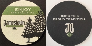 beer coaster from Jamestown Brewing Company ( NY-JAMS-1 )