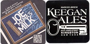 beer coaster from Keg & Lantern Brewing Co ( NY-KEEG-2B )