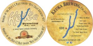 beer coaster from Kills Boro Brewery ( NY-KEUK-2 )