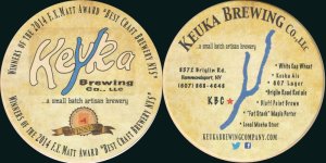 beer coaster from Kills Boro Brewery ( NY-KEUK-3 )