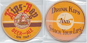 beer coaster from Knickerbocker Brewing Co. ( NY-KIP-3 )