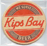 beer coaster from Knickerbocker Brewing Co. ( NY-KIP-5 )