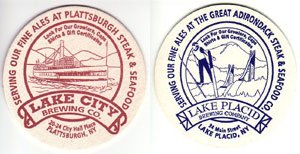 beer coaster from Lake Drum Brewing ( NY-LCTY-1 )