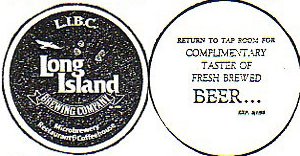 beer coaster from Long Island Farm Brewery ( NY-LIJR-1A )